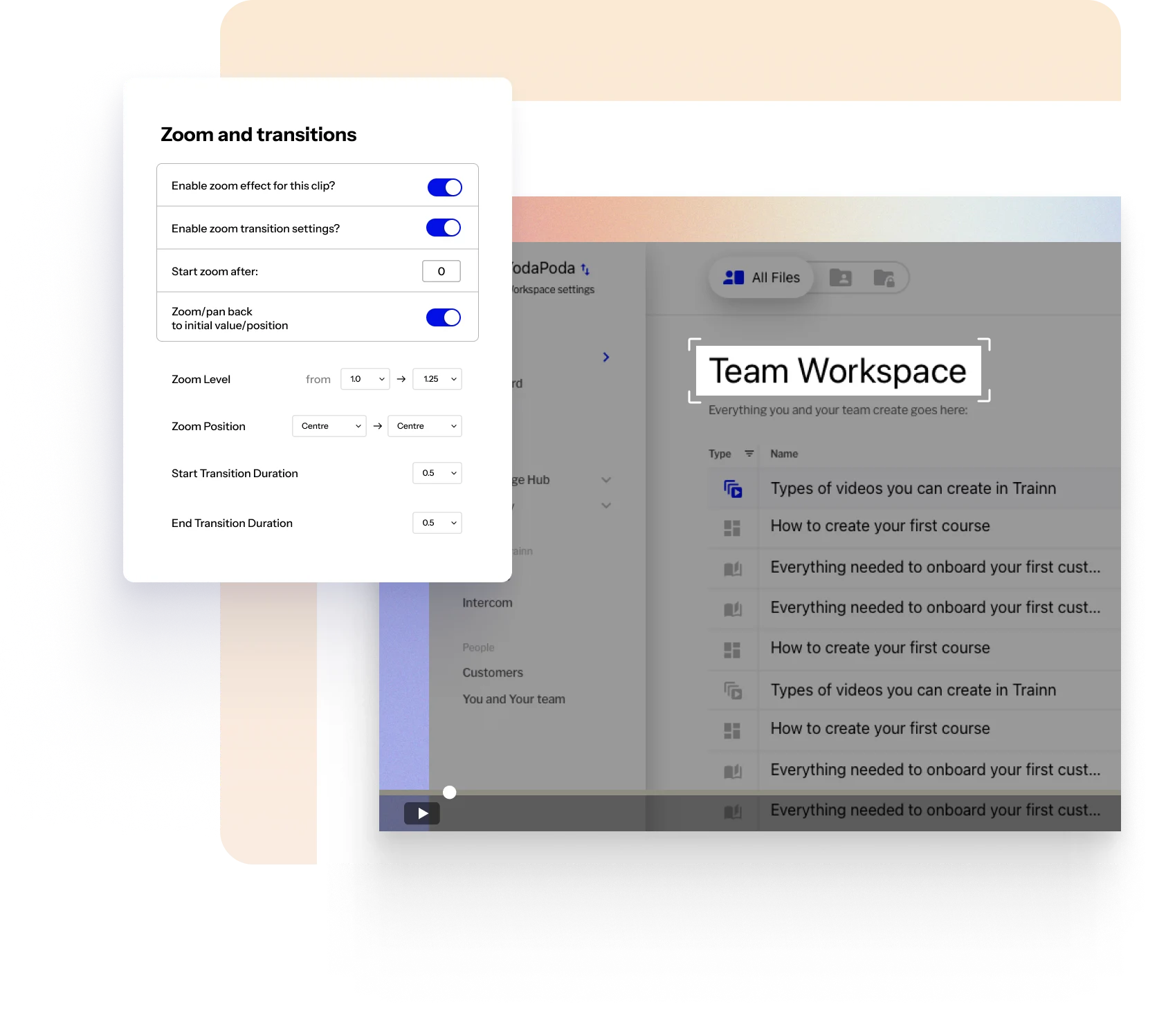 Trainn Chrome Extension | Automated effects