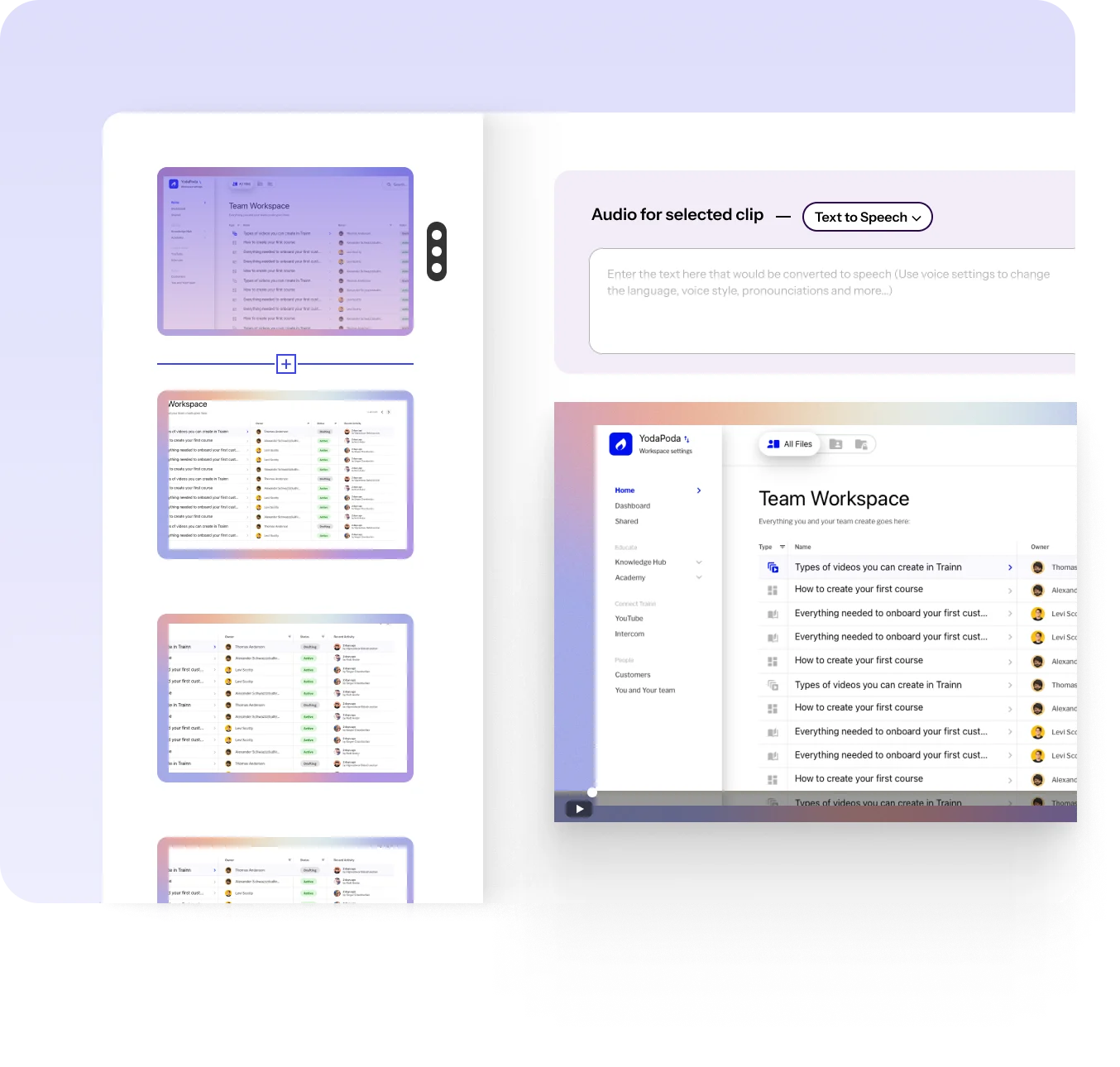 Trainn Chrome Extension | Clip-by-clip video tracking
