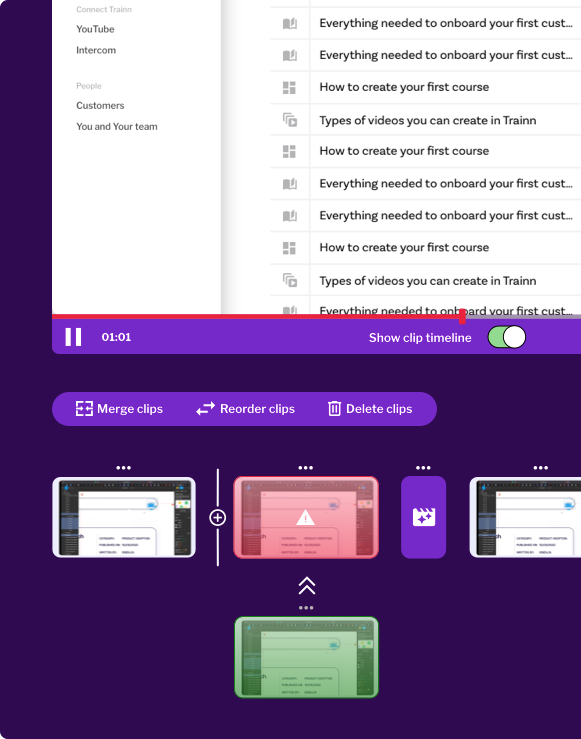 Create training video using the Trainn customer onboarding software
