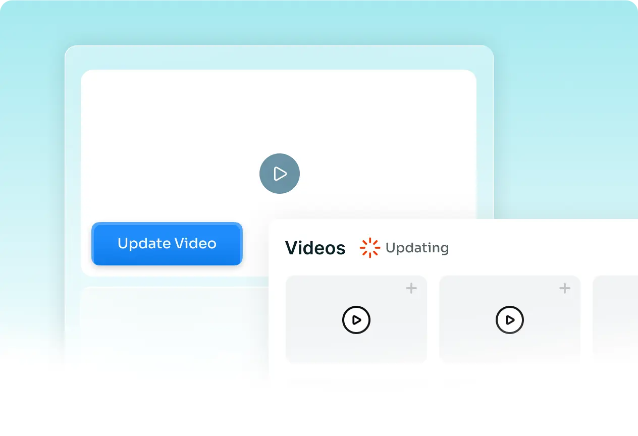 Update videos without re-recording.