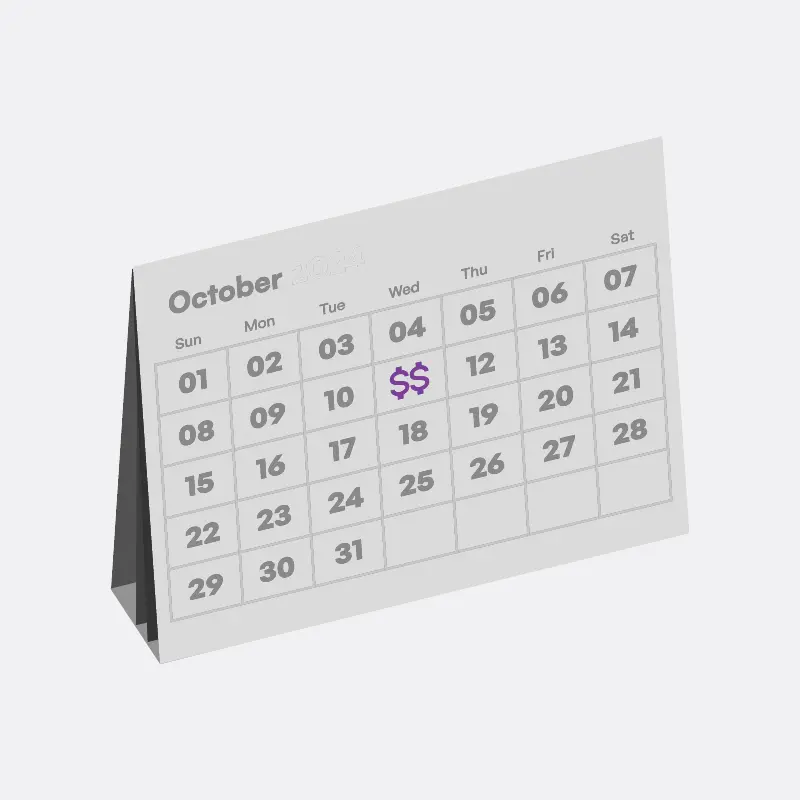 Illustration of a desk calendar | Articulate 360 Alternative